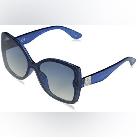 Lightly used women’s Jessica Simpson glitter butterfly shield sunglasses - Picture 1 of 9